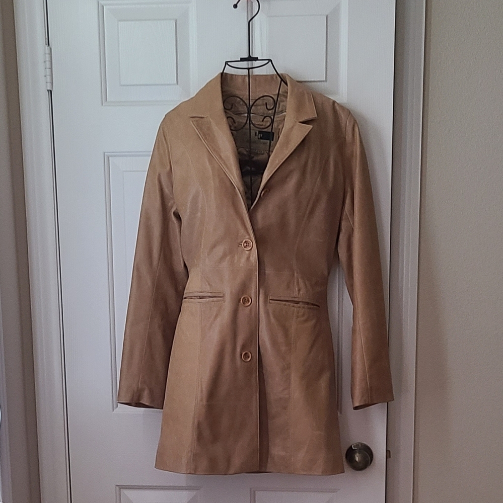 Lucien Piccard Y2K Vintage Leather Coat